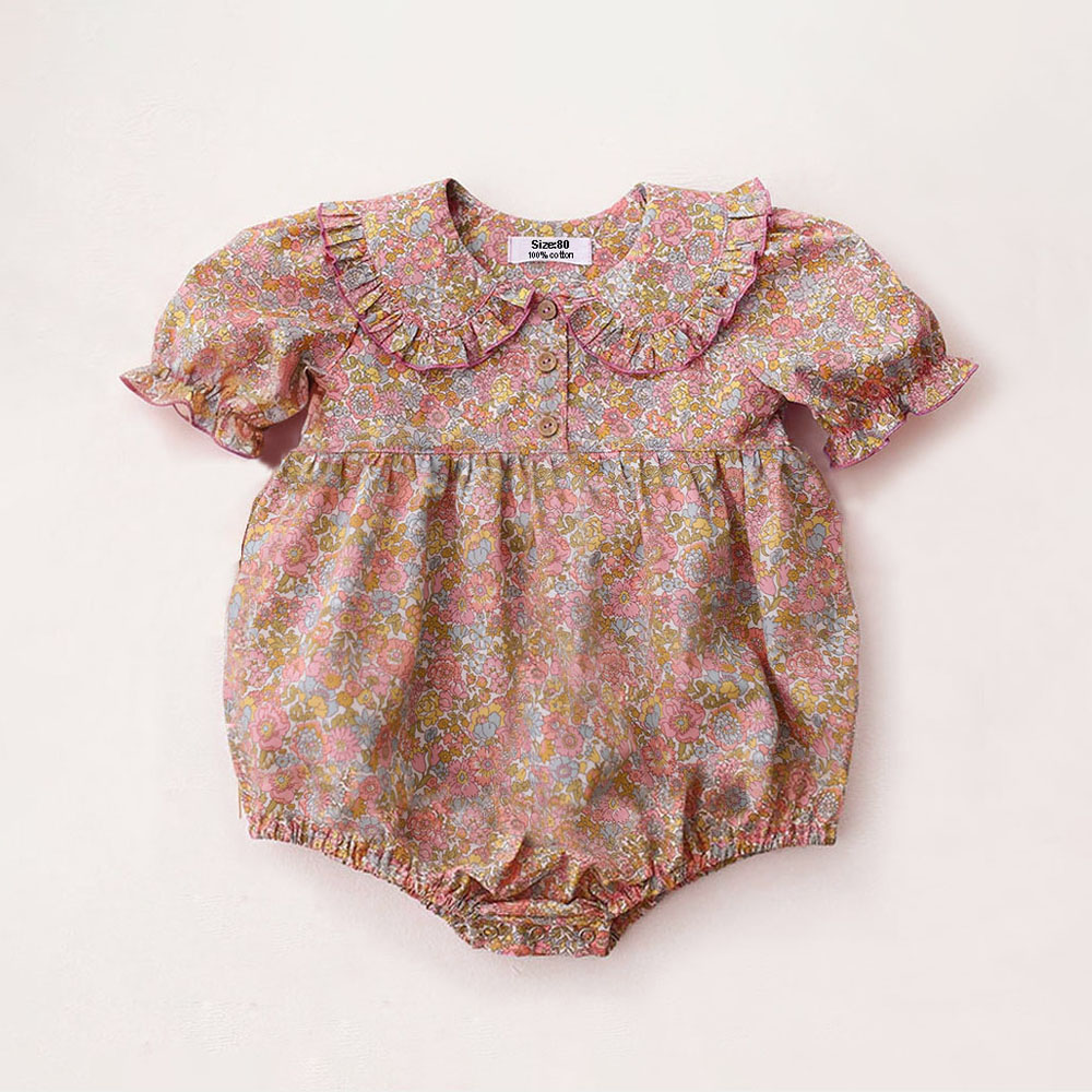 Newborn Baby Girl Romper Floral - Vêtements d'été pour nouveau-nés, combinaison une