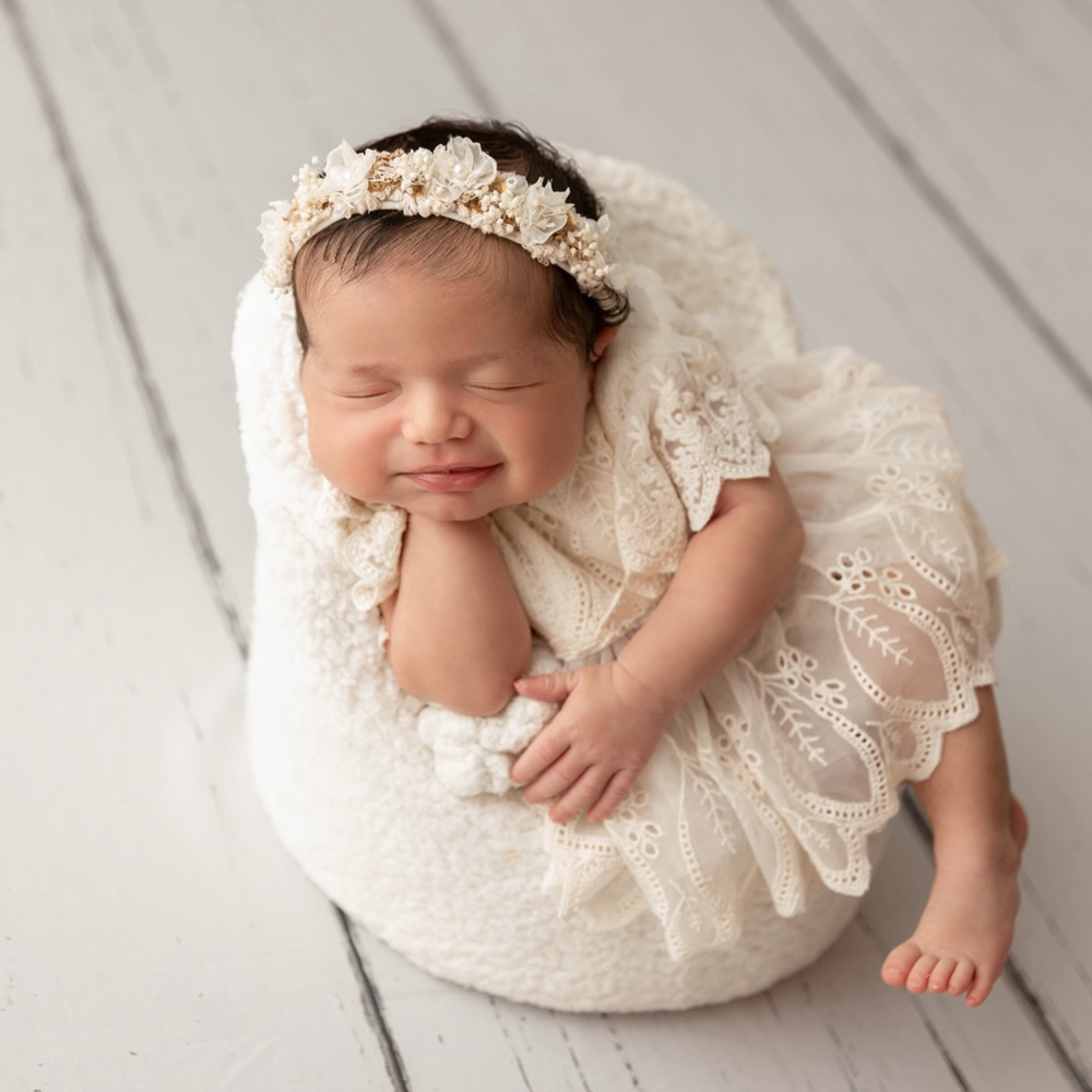 Newborn Baby Girl Romper Floral - Accessoires de photographie de nouveau-né pour