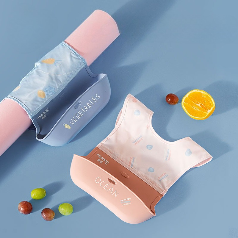 Waterproof Baby Bibs Silicone - Bavoirs imperméables pour enfants, écharpe en