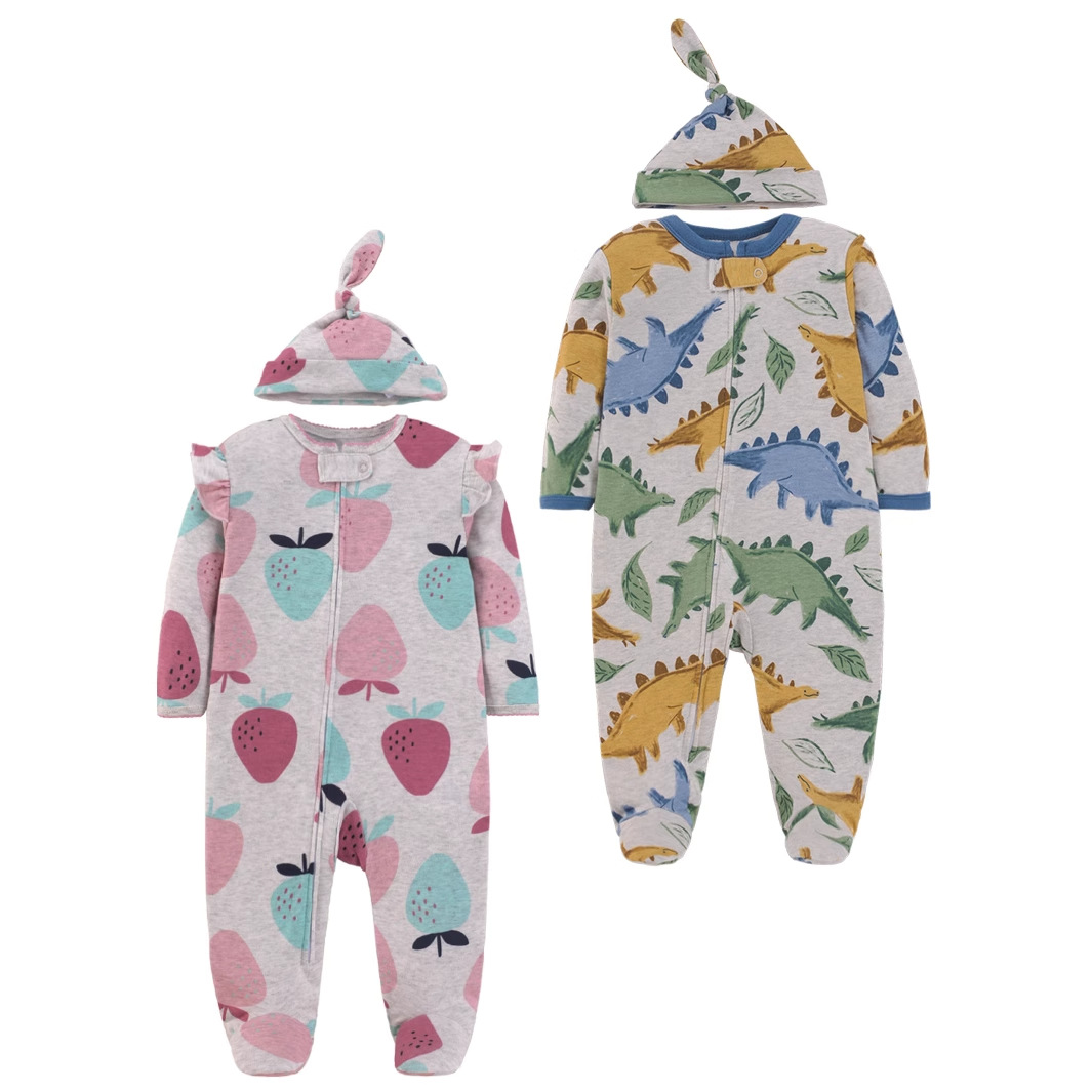 Cotton Baby Onesies Zipper - Pyjama grenouillère en pur coton pour