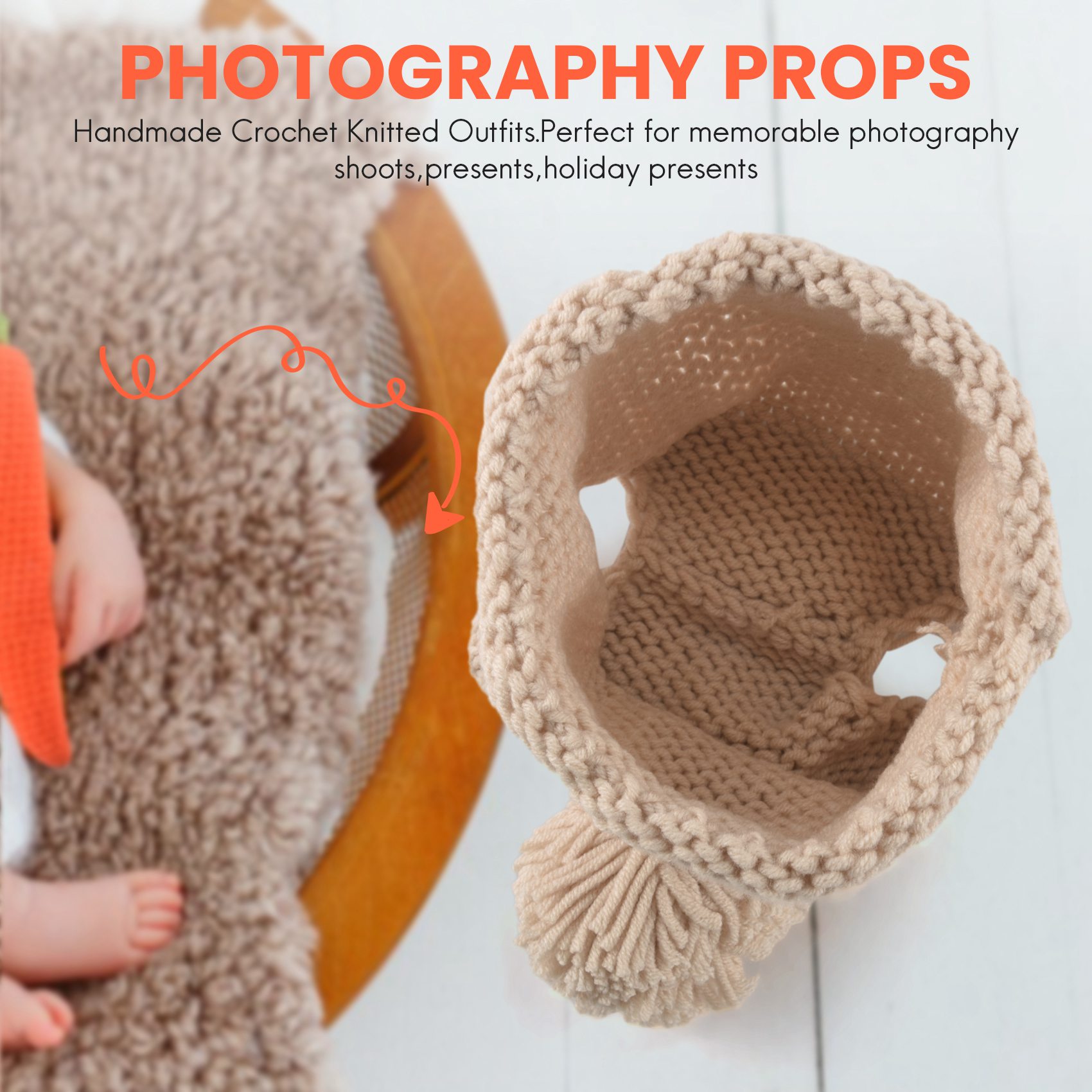 Infant Photography Props Outfit - ABJA - Accessoires de photographie pour