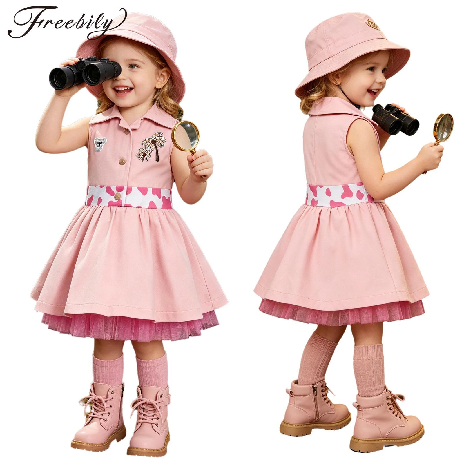 Toddler Girl Tulle Party Dress - Robe sans manches en tulle pour