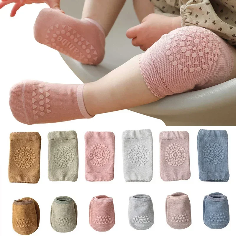 Unisex Baby Socks Non Slip - Ensemble de chaussettes et genouillères pour
