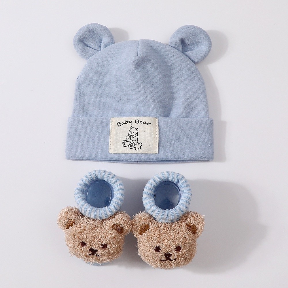 Infant Beanie Hat With Ears - Ensemble de 2 pièces : chapeau
