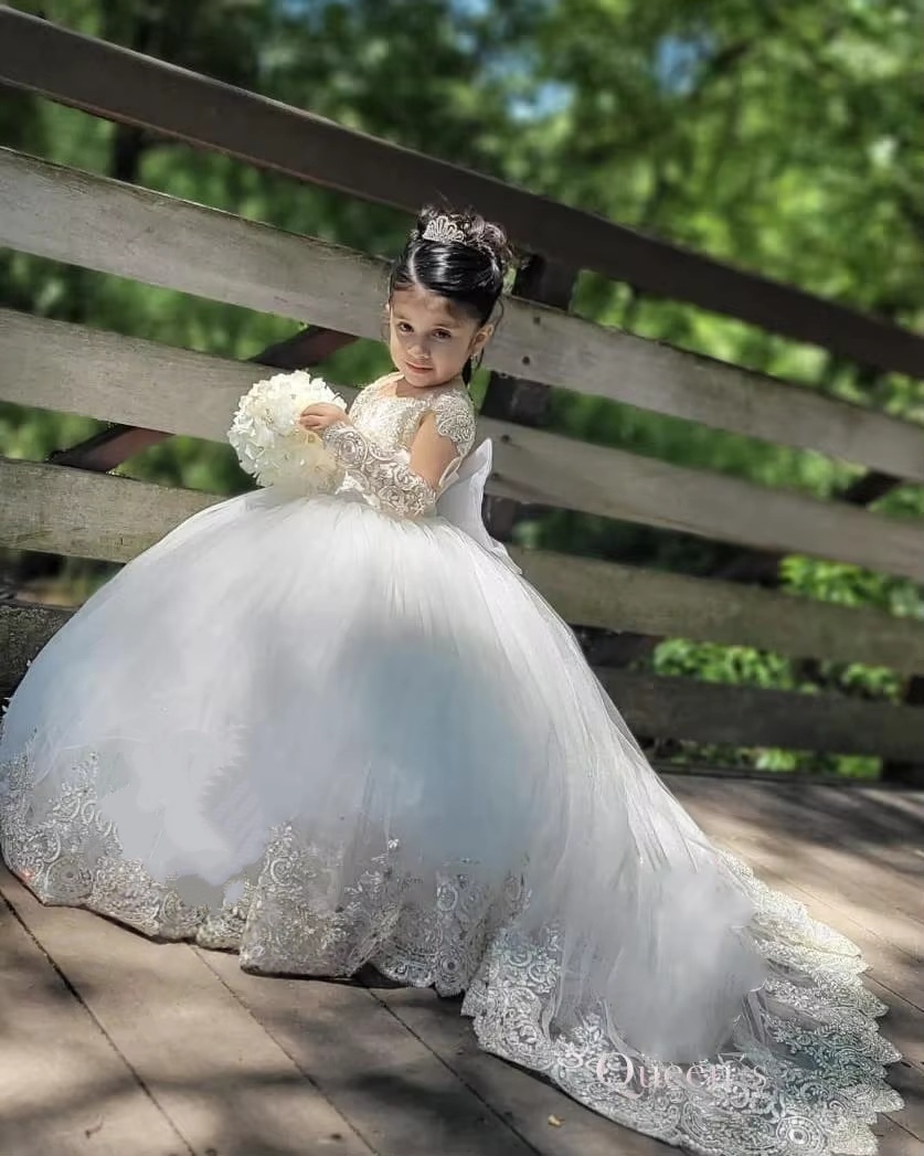 Toddler Girl Tulle Party Dress - JDY sur mesure princesse fleur fille