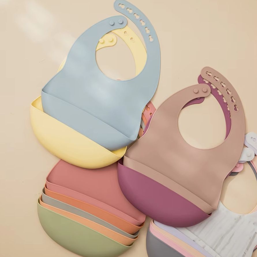 Waterproof Baby Bibs Silicone - Bavoirs pour bébé en silicone imperméables