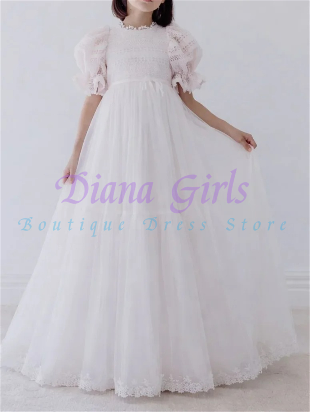 Toddler Girl Tulle Party Dress - Robe de demoiselle d'honneur élégante de