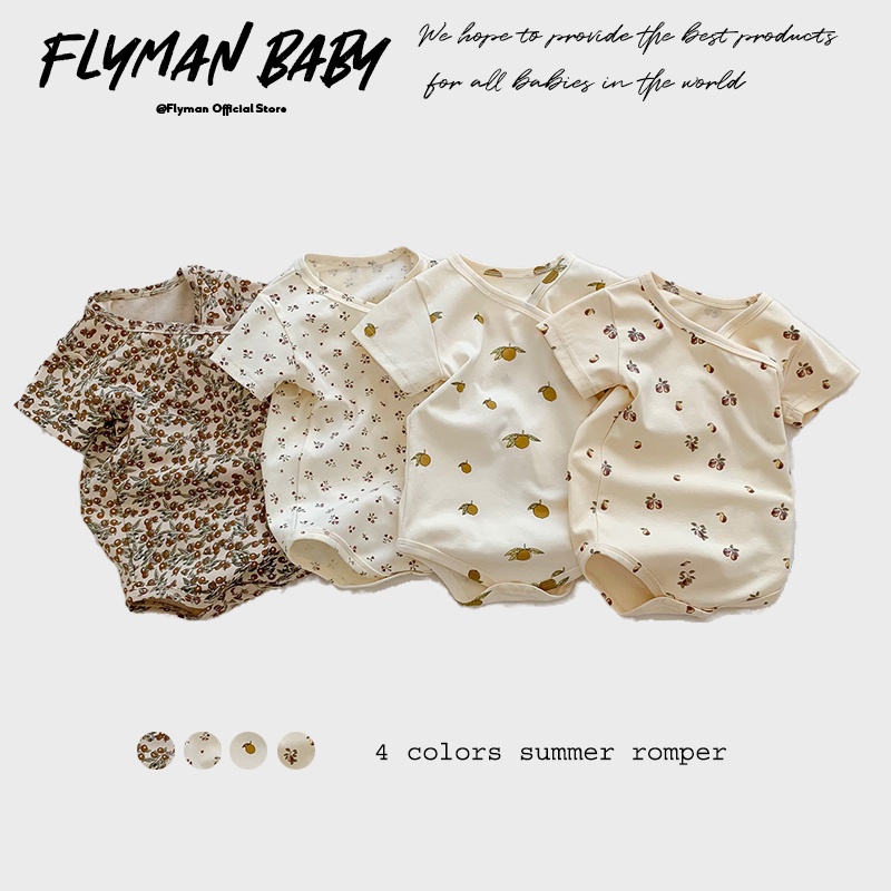 Newborn Baby Girl Romper Floral - Barboteuse pour nouveau-né fille et garçon,