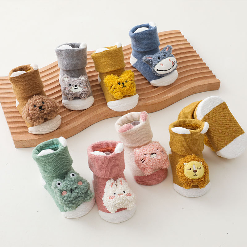 Unisex Baby Socks Non Slip - Chaussettes antidérapantes pour nouveau-né fille et