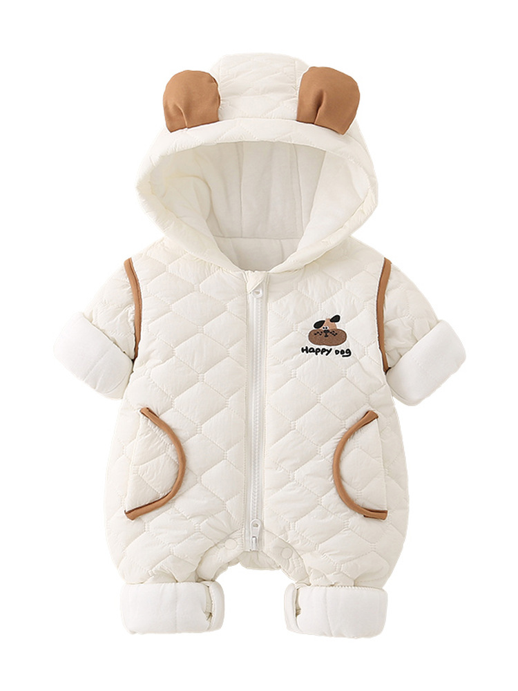 Cotton Baby Onesies Zipper - Tenue chaude en coton pour bébé,