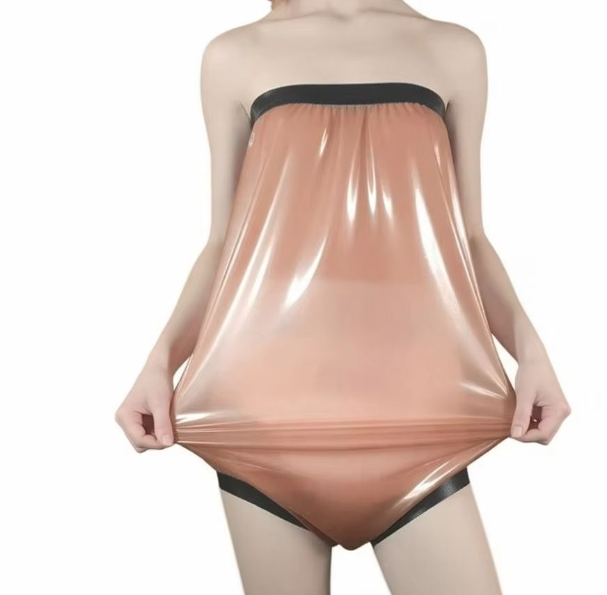 Diapering - Shorts en caoutchouc transparents roses avec