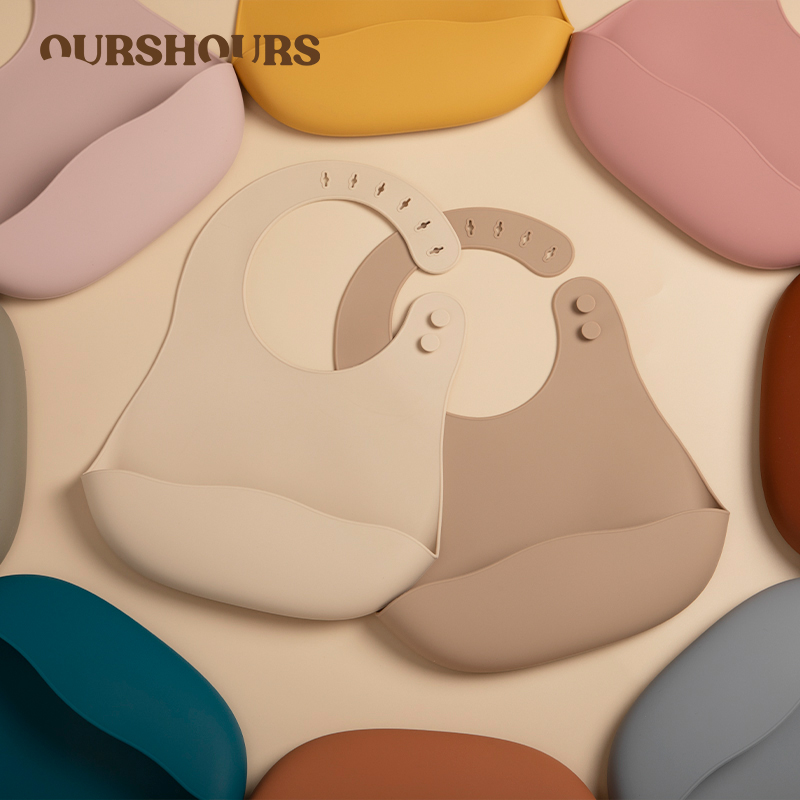 Waterproof Baby Bibs Silicone - Bavoirs en silicone sans BPA pour