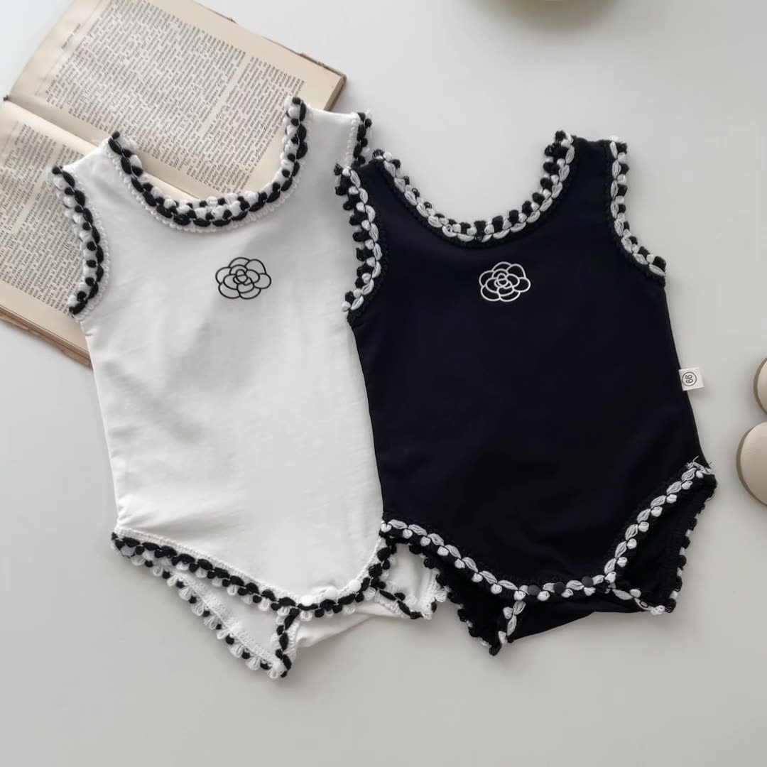 Baby Summer Linen Sleeveless Jumpsuit - Barboteuse en coton et lin pour