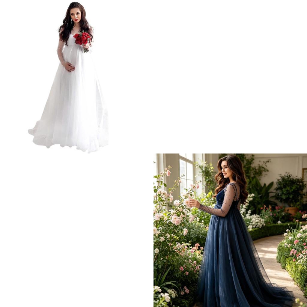 Maternity Wear - XXFE Robe maternité élégante avec insert