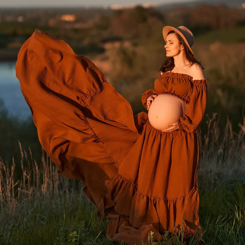 Maternity Wear - Robe de photographie de maternité rétro,