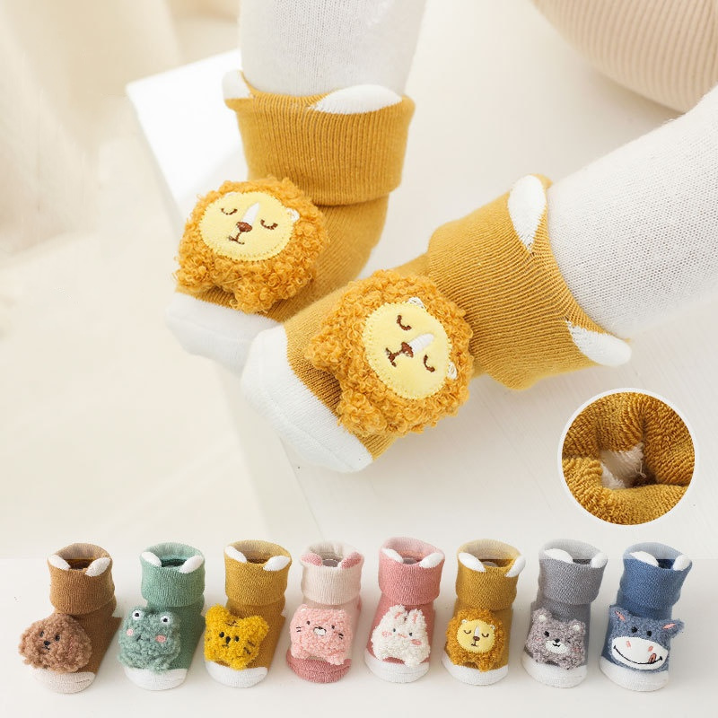Unisex Baby Socks Non Slip - Chaussettes épaisses et chaudes pour nouveau-né,
