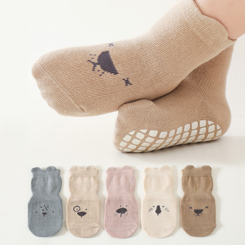 Unisex Baby Socks Non Slip - 3/5 paires de chaussettes de sol