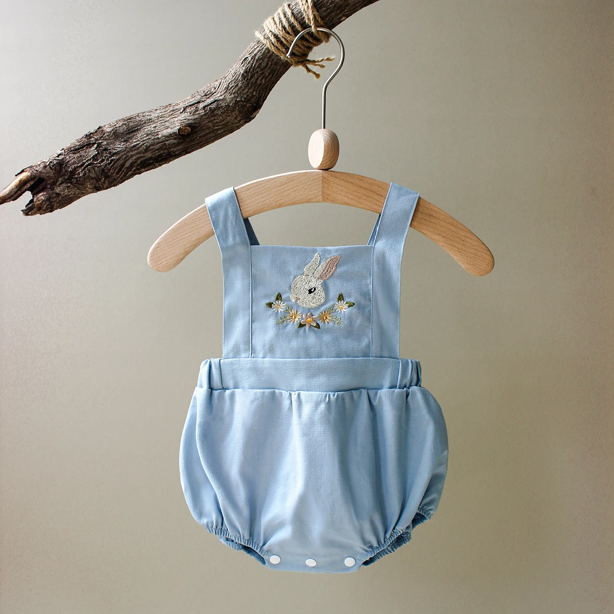 Combinaison d'été pour bébés f - Baby Summer Linen Sleeveless Jumpsuit avis et prix