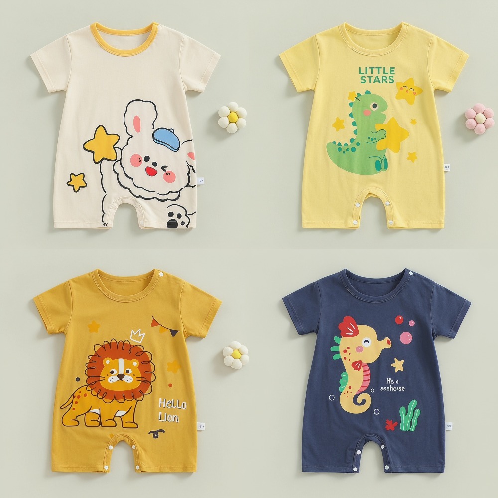 Combinaison d'été imprimée en  - Baby Summer Linen Sleeveless Jumpsuit avis et prix