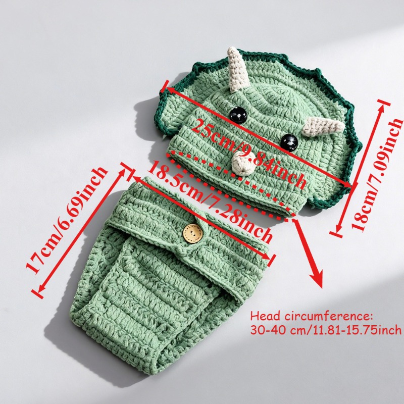 2 pièces Crochet dinosaure nou - Infant Photography Props Outfit avis et prix