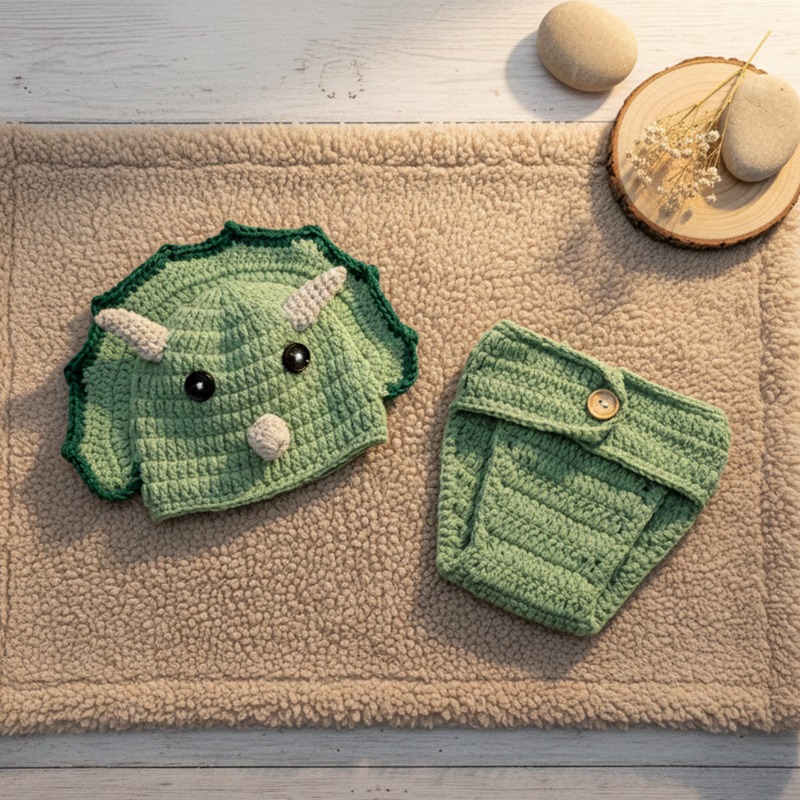2 pièces Crochet dinosaure nou - Infant Photography Props Outfit avis et prix