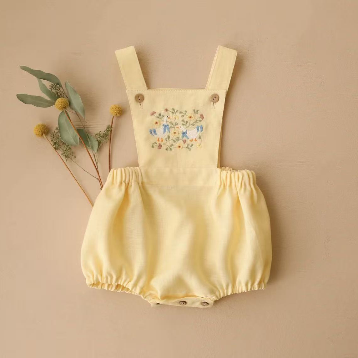 Nouvelle combinaison d'été 202 - Baby Summer Linen Sleeveless Jumpsuit avis et prix