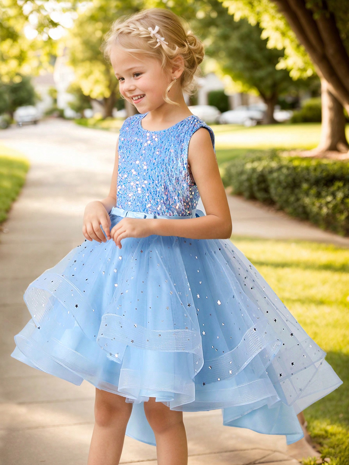 Robe de princesse à fleurs et  - Toddler Girl Tulle Party Dress avis et prix