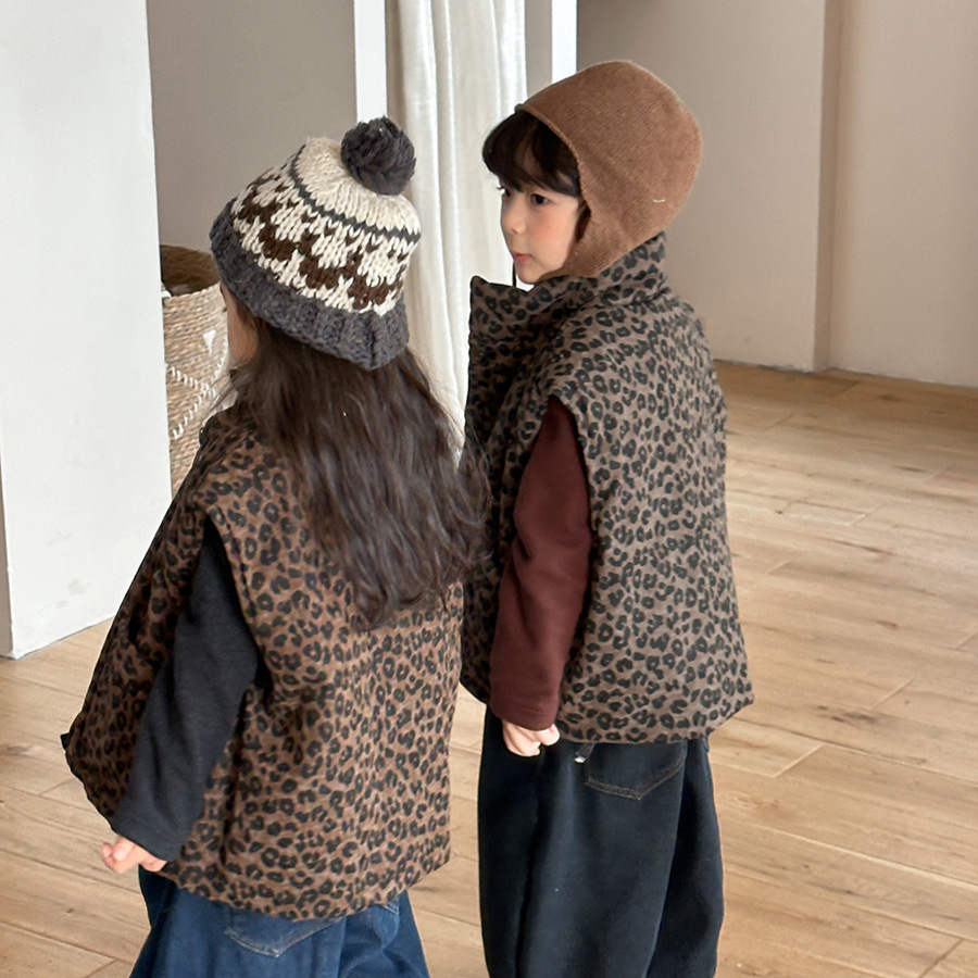 Gilet rembourré imprimé léopar - Toddler Boy Winter Fleece Jacket avis et prix