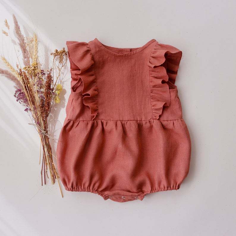 Barboteuse d'été pour bébés fi - Baby Summer Linen Sleeveless Jumpsuit avis et prix