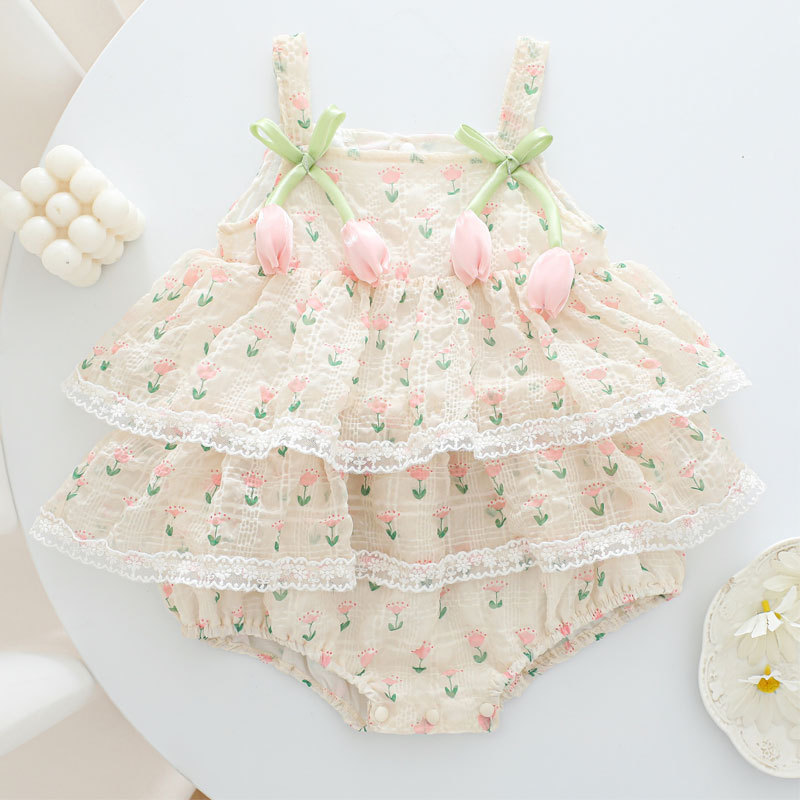 Combinaison d'été 2026 pour bé - Newborn Baby Girl Romper Floral avis et prix