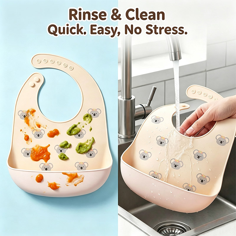 Bavoir d'alimentation en silic - Waterproof Baby Bibs Silicone avis et prix