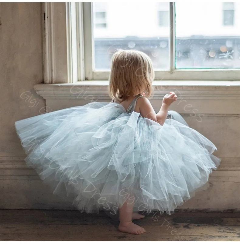 Robe à fleurs bleue pour fille - Toddler Girl Tulle Party Dress avis et prix