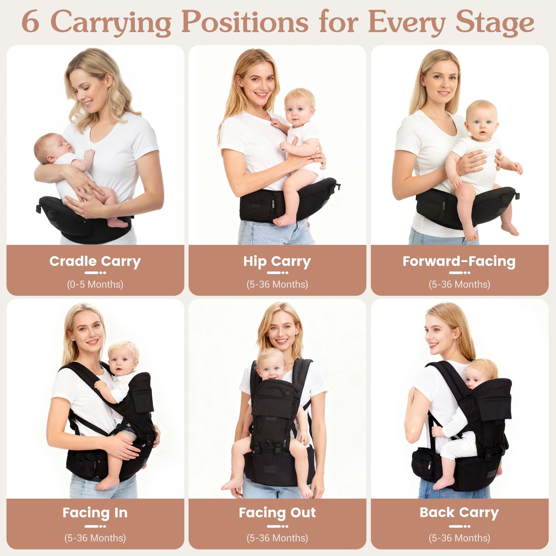 Porte-bébé avec siège de hanch - Ergonomic Baby Carrier Newborn To Toddler avis et prix