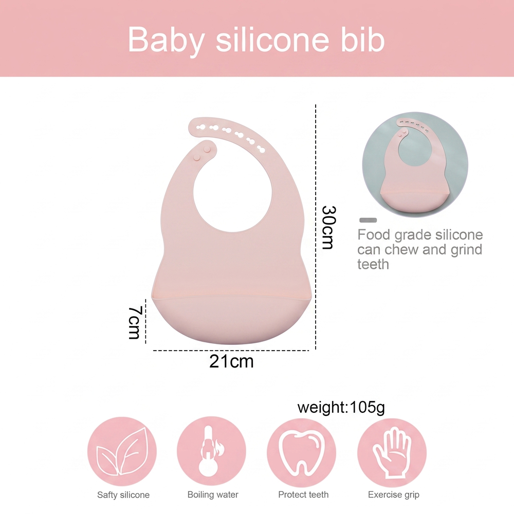 Bavoirs pour bébé en silicone  - Waterproof Baby Bibs Silicone avis et prix