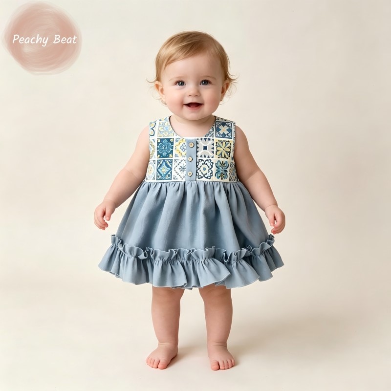 Ensemble barboteuse en coton e - Baby Summer Linen Sleeveless Jumpsuit avis et prix