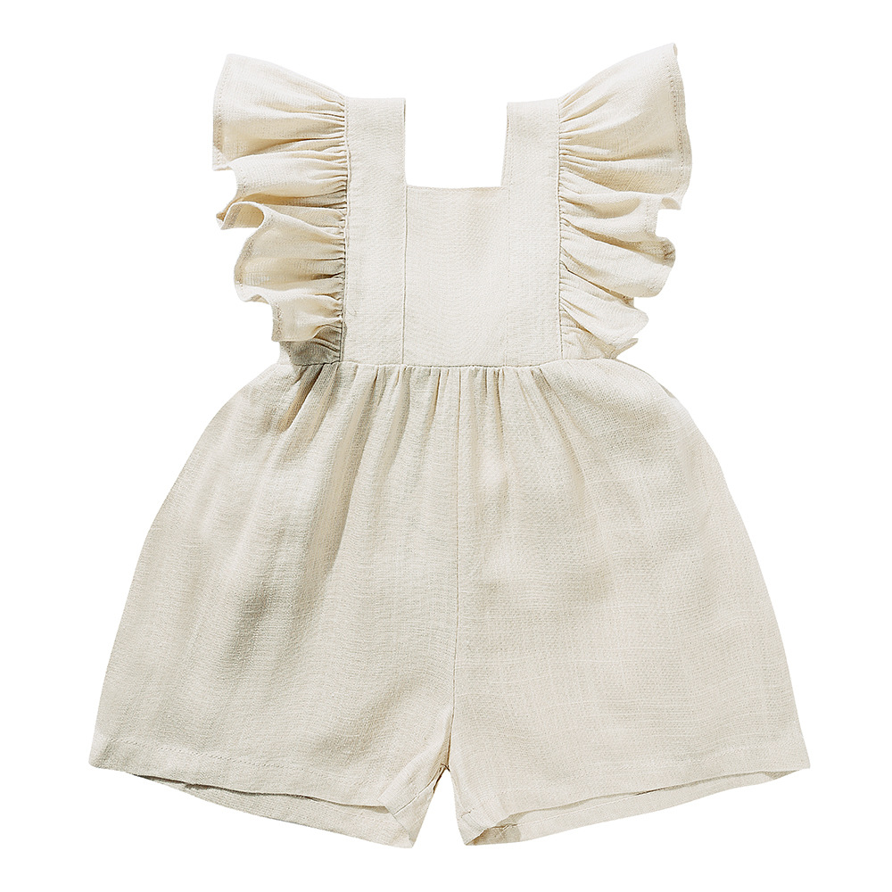 Vêtements d'été pour bébés, Co - Baby Summer Linen Sleeveless Jumpsuit avis et prix