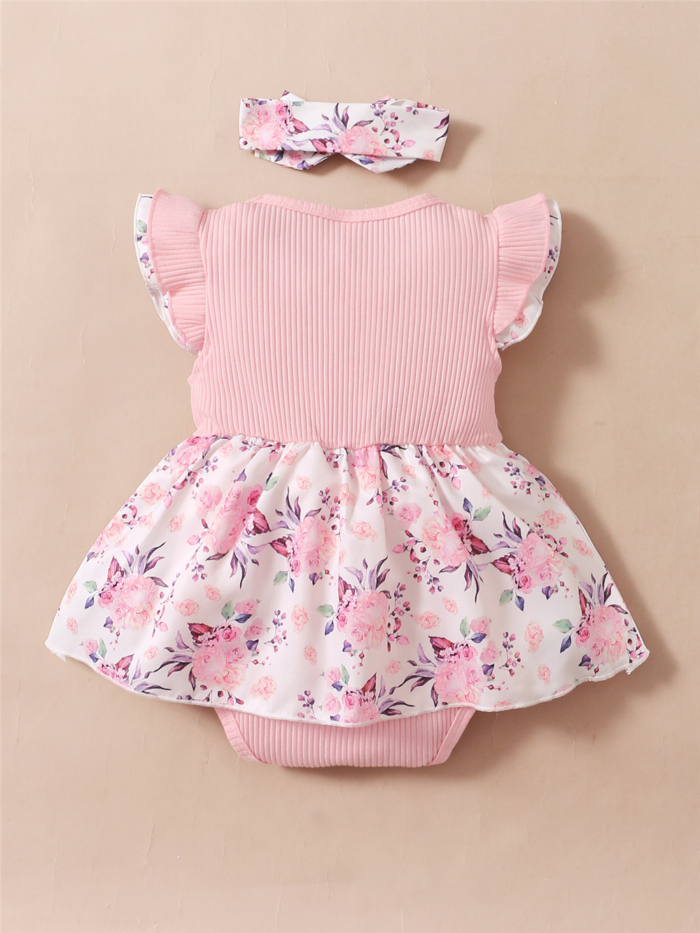 Robe barboteuse florale pour b - Newborn Baby Girl Romper Floral avis et prix