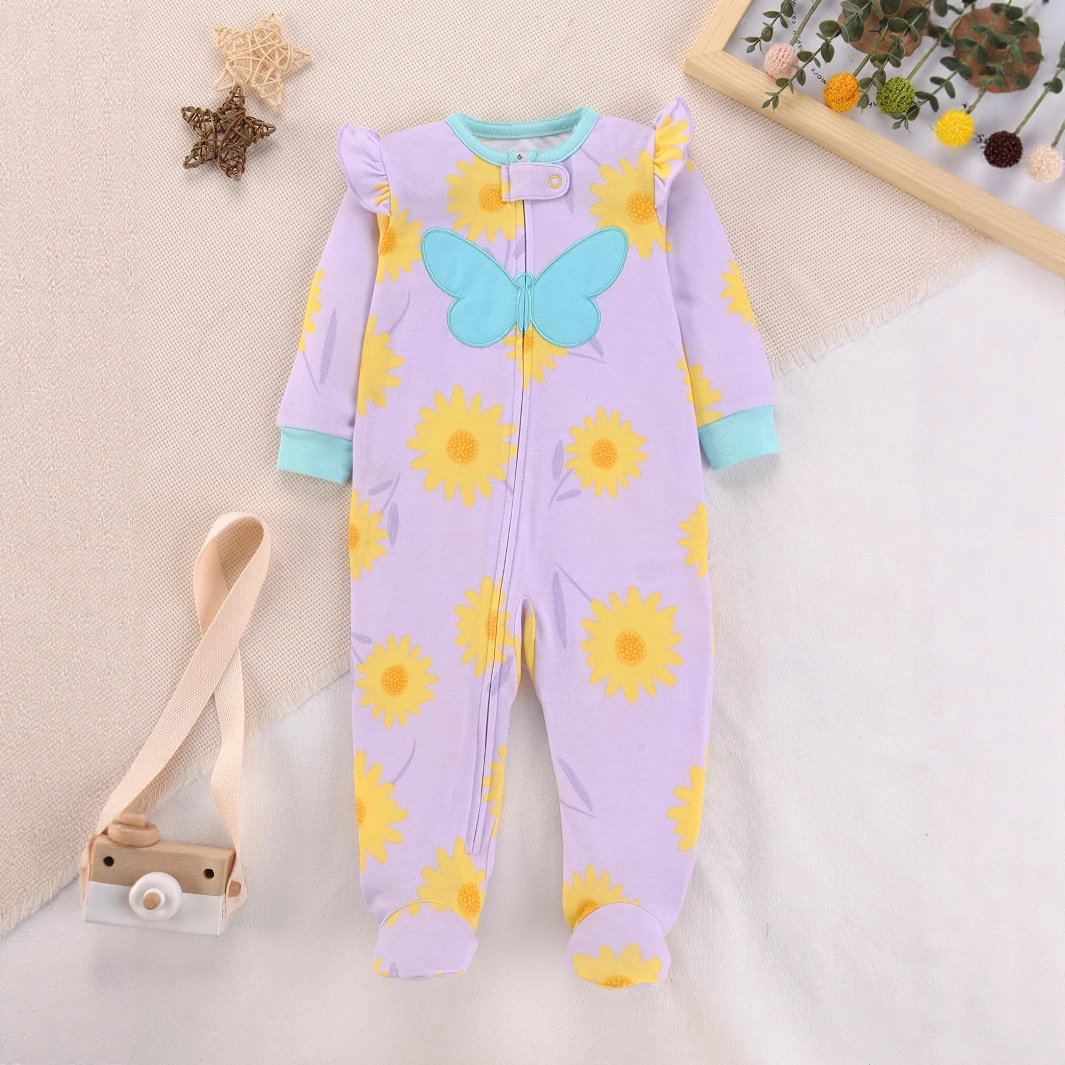 Pyjama barboteuse en pur coton - Cotton Baby Onesies Zipper avis et prix