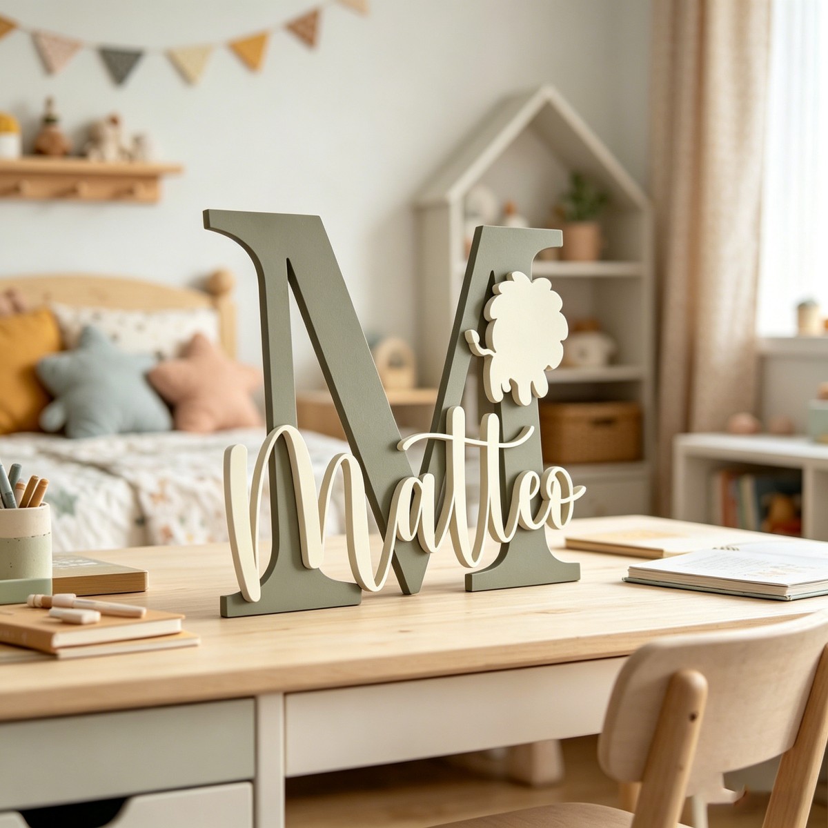 1 plaque nominative en bois pe - Nursery avis et prix