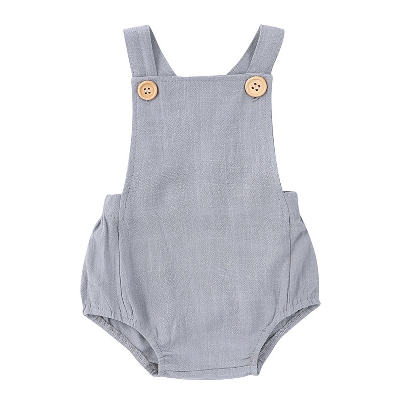 2025 été nouveau-né bébé garço - Baby Summer Linen Sleeveless Jumpsuit avis et prix