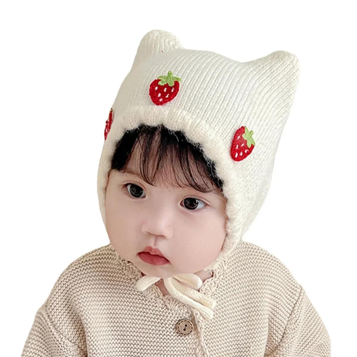 Nouveau automne hiver bébé fil - Infant Beanie Hat With Ears avis et prix