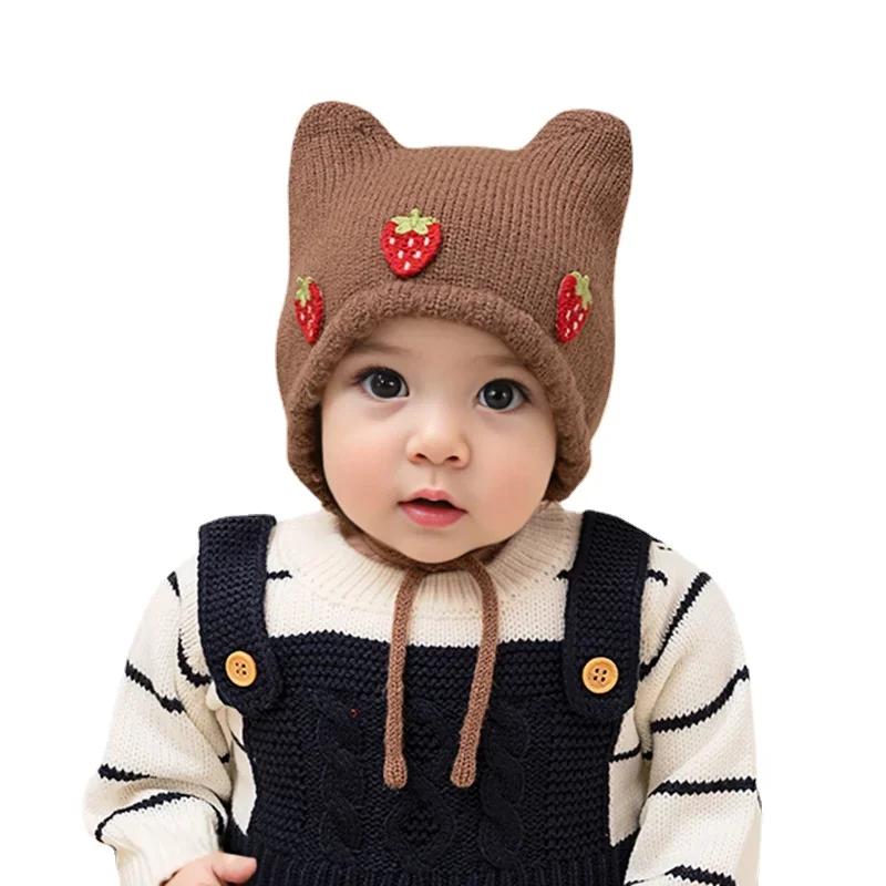 Nouveau automne hiver bébé fil - Infant Beanie Hat With Ears avis et prix