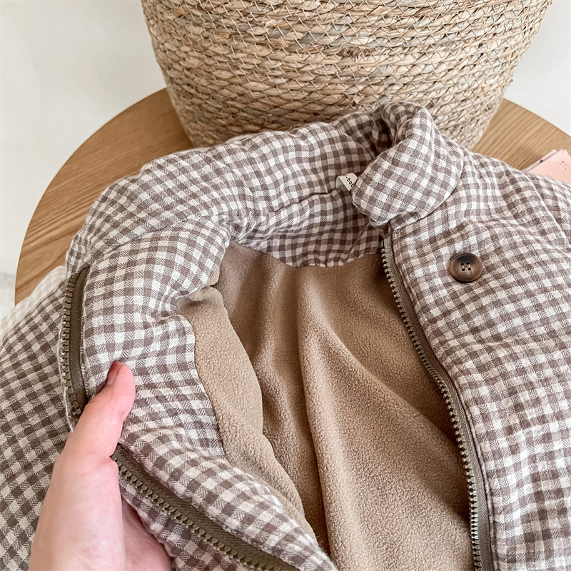Veste matelassée à carreaux gi - Toddler Boy Winter Fleece Jacket avis et prix