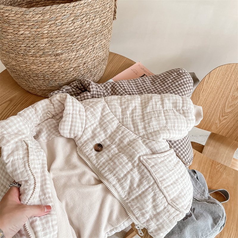 Veste matelassée à carreaux gi - Toddler Boy Winter Fleece Jacket avis et prix