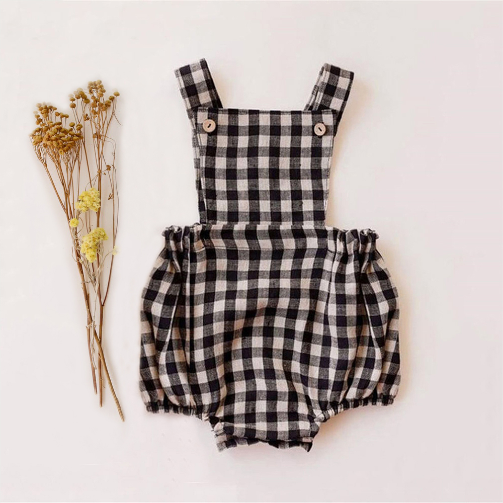 Barboteuse d'été en coton et l - Baby Summer Linen Sleeveless Jumpsuit avis et prix