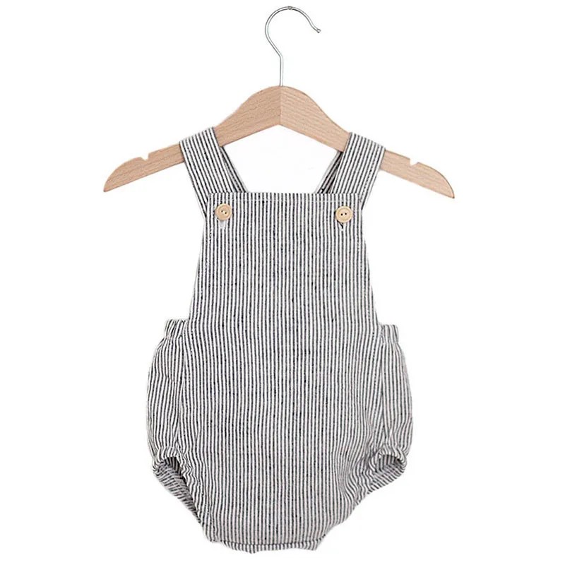 Barboteuse d'été en coton et l - Baby Summer Linen Sleeveless Jumpsuit avis et prix
