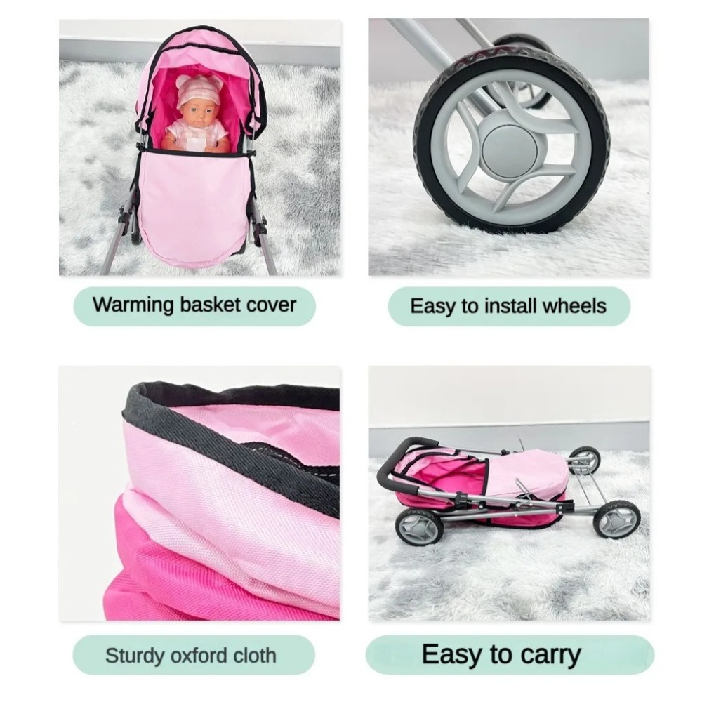 Poussette de poupée pliable po - Lightweight Foldable Baby Stroller Compact avis et prix